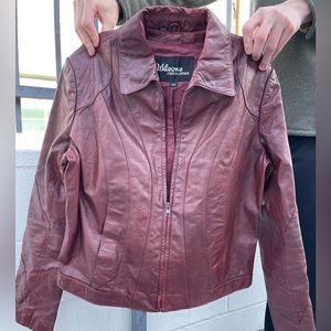 Wilson Red Leather Jacket